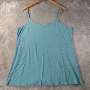 LOGOLori Goldstein Women Cami XL Blue Cotton TankTop Layering Piece Casual Basic